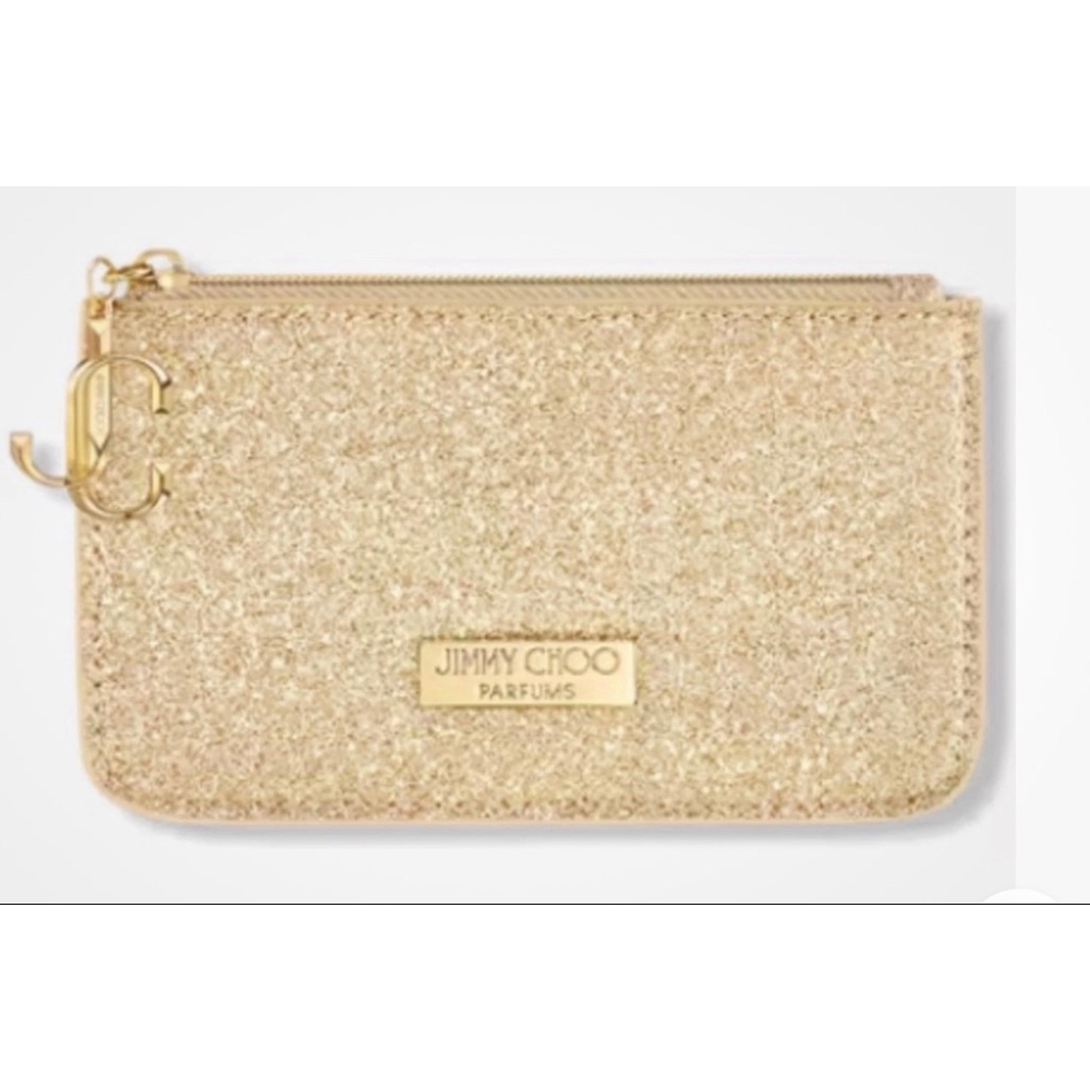 New Jimmy Choo perfume Gold Glitter wallet/pouch